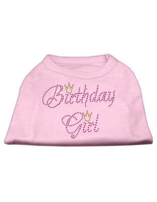 Birthday Girl Rhinestone Shirt Light Pink L
