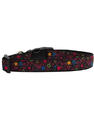 Black Star Nylon Cat Collar