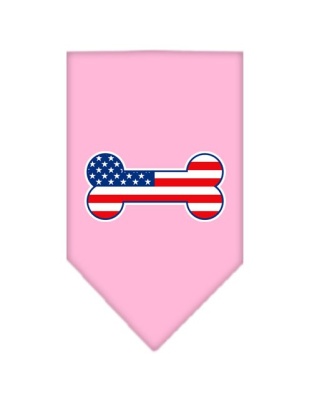 Bone Flag American Screen Print Bandana Light Pink Large
