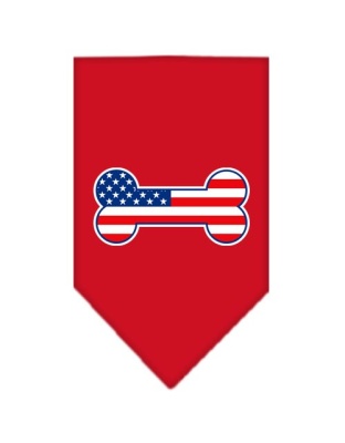 Bone Flag American Screen Print Bandana Red Large