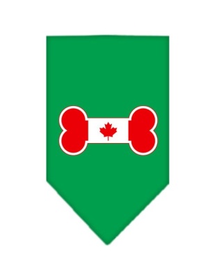 Bone Flag Canadian Screen Print Bandana Emerald Green Large
