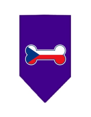 Bone Flag Czech Republic Screen Print Bandana Purple Large