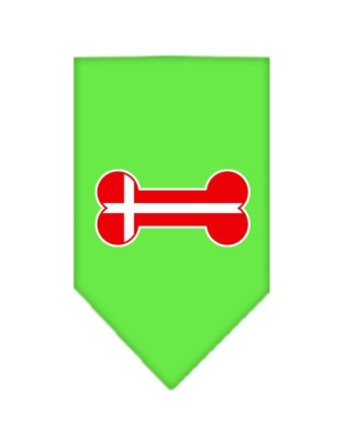 Bone Flag Denmark Screen Print Bandana Lime Green Large