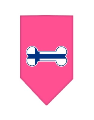 Bone Flag Finland Screen Print Bandana Bright Pink Large
