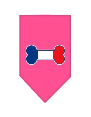 Bone Flag France Screen Print Bandana Bright Pink Large