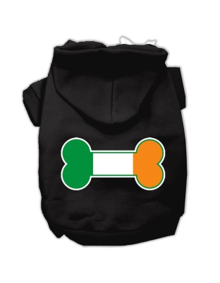 Bone Flag Ireland Screen Print Pet Hoodies Black Size Lg