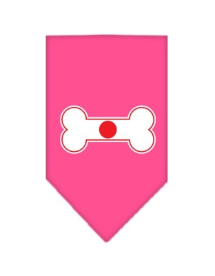 Bone Flag Japan Screen Print Bandana Bright Pink Large