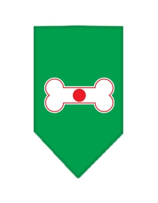 Bone Flag Japan Screen Print Bandana Emerald Green Large