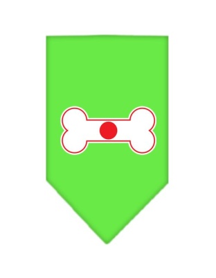 Bone Flag Japan Screen Print Bandana Lime Green Large