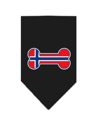 Bone Flag Norway Screen Print Bandana Black Large
