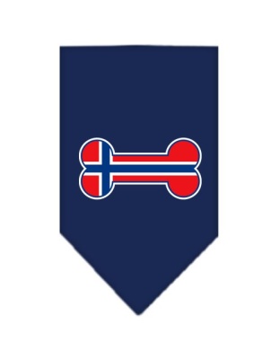 Bone Flag Norway Screen Print Bandana Navy Blue large