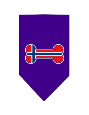 Bone Flag Norway Screen Print Bandana Purple Large