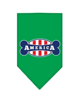 Bonely in America Screen Print Bandana Emerald Green Large