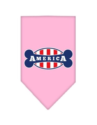 Bonely in America Screen Print Bandana Light Pink Large