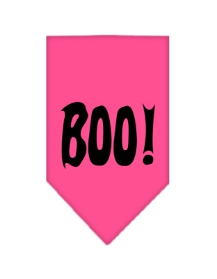 Boo! Screen Print Bandana Bright Pink Large