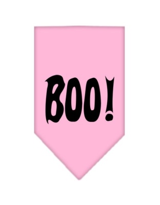 Boo! Screen Print Bandana Light Pink Large