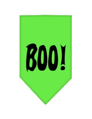 Boo! Screen Print Bandana Lime Green Large