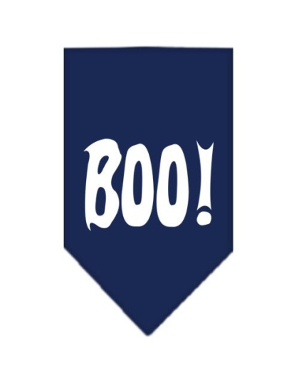 Boo! Screen Print Bandana Navy Blue large