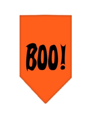 Boo! Screen Print Bandana Orange Large