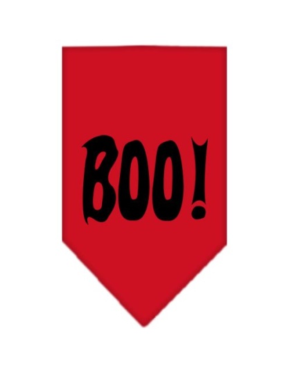 Boo! Screen Print Bandana Red Large