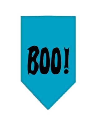 Boo! Screen Print Bandana Turquoise Large