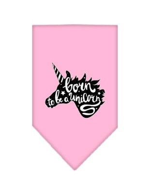 Born to be a Unicorn Screen Print Bandana Light Pink Large