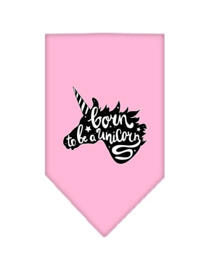 Born to be a Unicorn Screen Print Bandana Light Pink Large