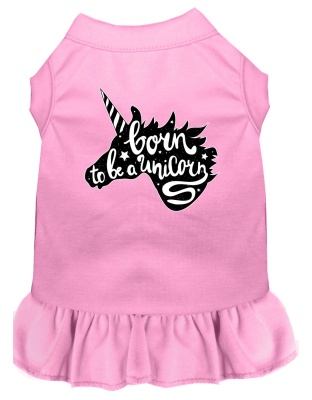 Born to be a Unicorn Screen Print Dog Dress Light Pink 4X (22)