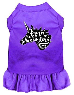 Born to be a Unicorn Screen Print Dog Dress Purple 4X (22)