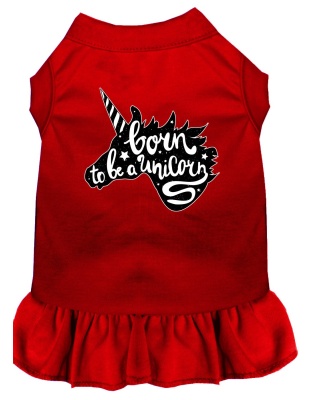 Born to be a Unicorn Screen Print Dog Dress Red 4X (22)