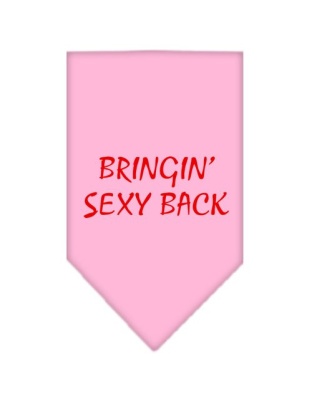 Bringin Sexy Back Screen Print Bandana Light Pink Large