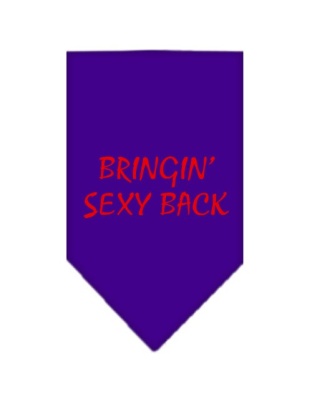 Bringin Sexy Back Screen Print Bandana Purple Large