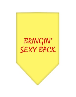 Bringin Sexy Back Screen Print Bandana Yellow Large