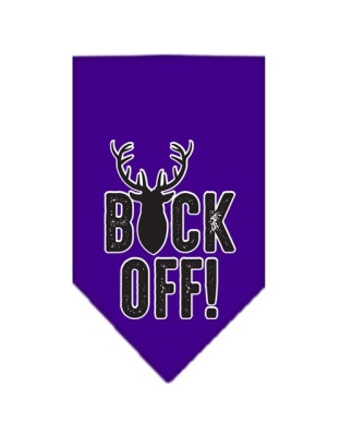 Buck Off Screen Print Bandana Purple Large