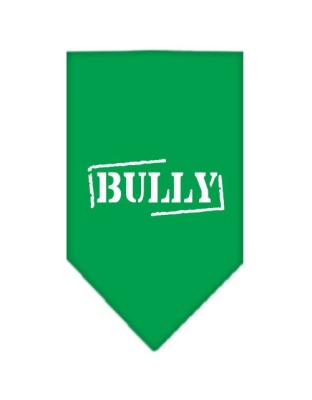 Bully Screen Print Bandana Emerald Green Large