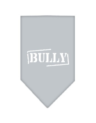 Bully Screen Print Bandana Grey Large