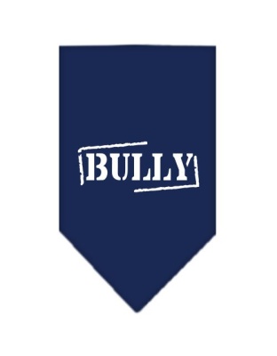 Bully Screen Print Bandana Navy Blue large