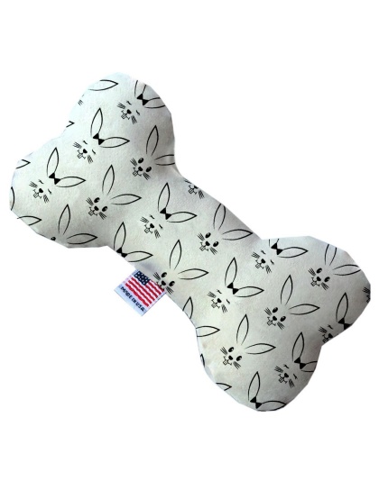 Bunny Face 10 inch Canvas Bone Dog Toy