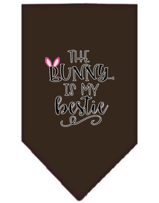 Bunny is my Bestie Screen Print Bandana Cocoa Large