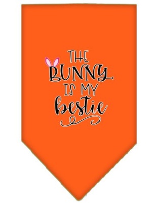 Bunny is my Bestie Screen Print Bandana Orange Large