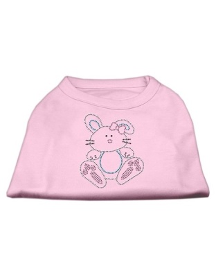 Bunny Rhinestone Dog Shirt Light Pink Lg