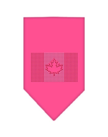 Canadian Flag Rhinestone Bandana Bright Pink Large