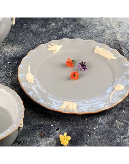 French Grey - Cat Whisker Plate - Plate