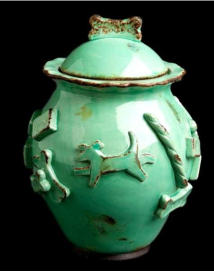 Aqua/Green - Dog Treat Jar - Jar