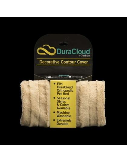 Camel - DuraCloud Orthopedic Pet Bed and Crate Pad Contour Cover - X-Small