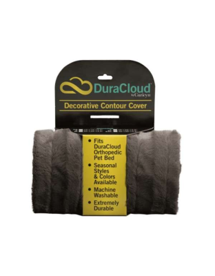 Charcoal - DuraCloud Orthopedic Pet Bed and Crate Pad Contour Cover - X-Small
