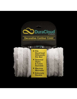 Silver - DuraCloud Orthopedic Pet Bed and Crate Pad Contour Cover - X-Small