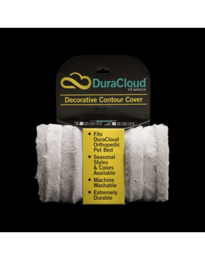 Silver - DuraCloud Orthopedic Pet Bed and Crate Pad Contour Cover - X-Small