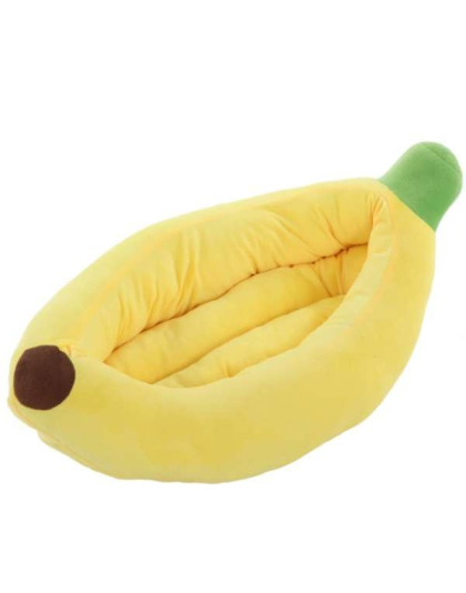 Banana Yellow - Large Banana Shaped Dog bed - 33in