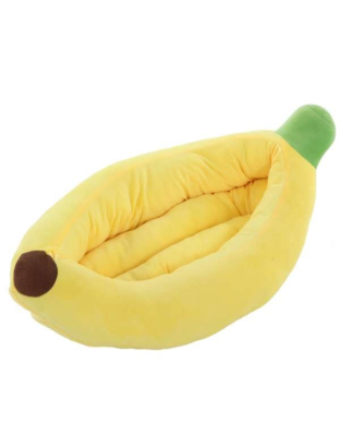 Banana Yellow - Small Banana Shaped Dog Bed - 23.62in